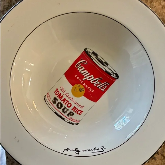 Rare Vintage Andy Warhol Campbell’s Soup Bowls. set of 6 manufactured by Block. - Picture 11 of 13